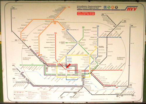 A picture of the subway system and its stops.